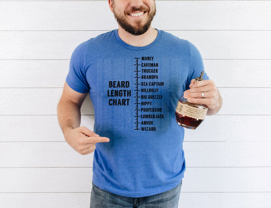 Beard Length Chart - Adult's Short-Sleeve T-Shirt